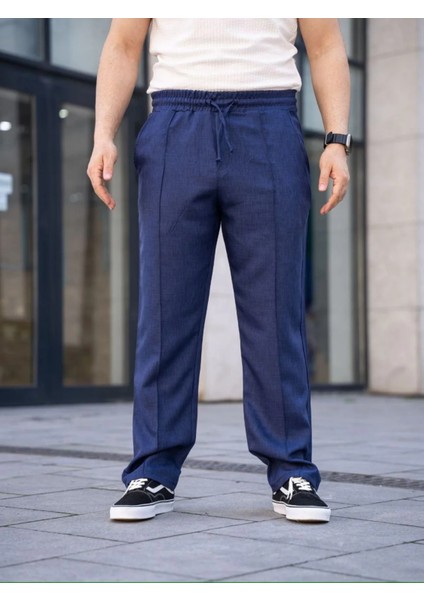 Erkek Keten Cepli Çıma Dikişli Jogger Buggy Pantalon Rahat Kalıp modelleri