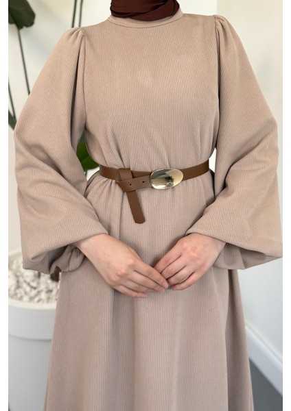 Blake Fitilli Kemerli Elbise Sütlü Kahve fırsatları