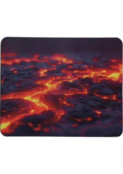 Baskılı Desenli Renkli Tip Kaymaz Taban Optik Bilgisayar Notebook Mouse Pad Maus Pad (Magma)