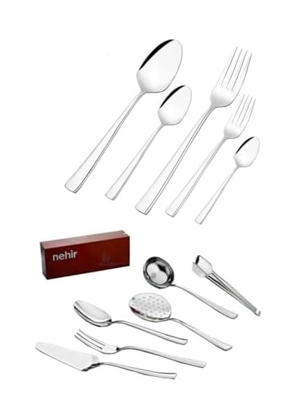 Dalyan Sade Parlak Bıçaksız Çatal Kaşık Takımı Servis Setli 66 Parça 12 Kişilik fiyatları