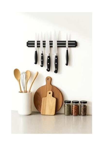 Mıknatıslı Bıçak Tutucu 55 Cm, Güçlü Manyetik Bıçak Standı, Duvara Monte Mutfak Düzenleyici, Yer Tasarruflu Pratik Bıçaklık, Mutfak Aletleri ve Setleri Için Dekoratif Organizer Aparat