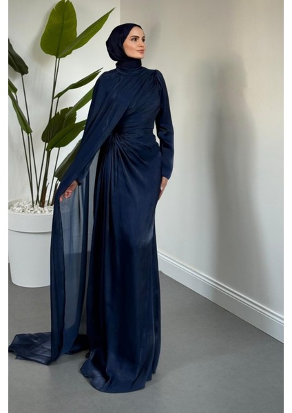 Mari Jan Jan Kumaş Balık Abiye Lacivert