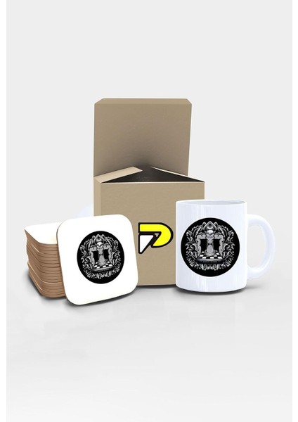 Satranç At Tasarımlı Baskılı Kupa Bardak Seti, Eğlenceli Özel Hediye Mug