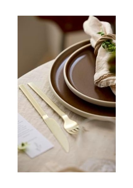 Studio Round Studıo Round Storm Paslanmaz Çelik Çatal Bıçak Takımı 16 Parça Bal Rengi modelleri