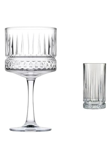471733 4er Pack Cocktail Kelche, Glas, Transparent, 50 Cl, Açık Renkli ve Cam Meşrubat Bardağı, 4 Parça, Şeffaf, 445 cc