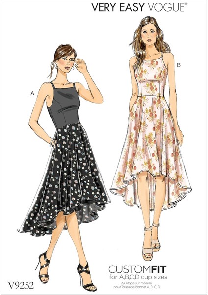 Patterns Kesim Örneği Elbise, Çok Renkli, Beden 6 – 14