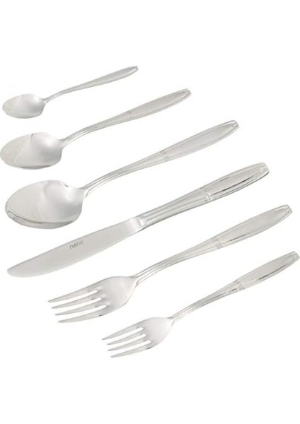Nehir Buket Sade 12 Kişilik 72 Parça Çatal Kaşık Bıçak Takımı