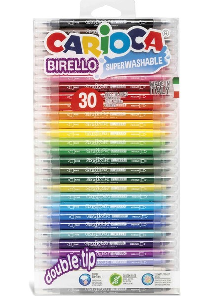 Bırello Süper Yıkanabilir Çift Taraflı Keçeli 30&apos;lu