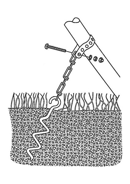 Xdp Recreation 70113 Salıncak Seti, Trambolin ve Mobilyaları Metal Zemin Çapa Seti Donanım, Bronz