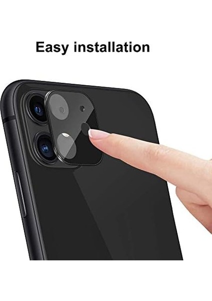 11 (6.1&apos;&apos;) Kamera Lens Koruma Camı V2 Siyah