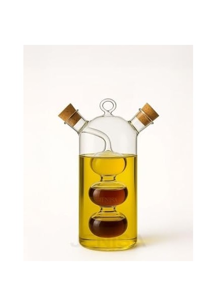 Çift Hazneli Cam Premium Yağdanlık & Sirkelik -360ML Zarif ve Şık Tasarım fiyatları