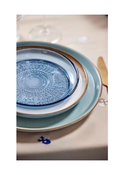 Bıtz Kusintha Cam Tabak Mavi Çap:18 cm modelleri