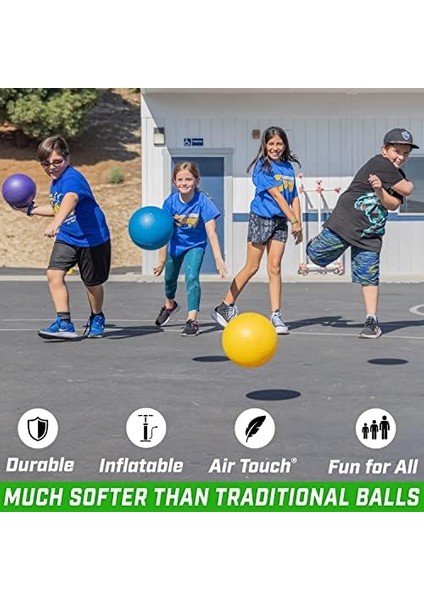 Şişirilebilir Yakan Toplar - 5 Inç Veya 7 Inç Sokmayan Toplar Seçin - 6&apos;lı Set Top Pompası ve Mesh Çanta Içerir fiyatları