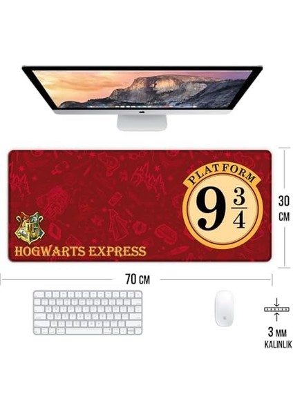 Potter Hogwarts Oyun Gaming Klavye Mouse Pad Masa Matı 70X30 cm fiyatları
