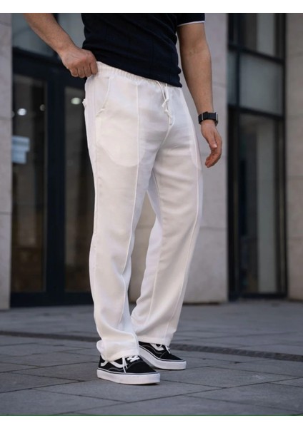 Erkek Keten Cepli Çıma Dikişli Jogger Buggy Pantalon Rahat Kalıp indirimleri