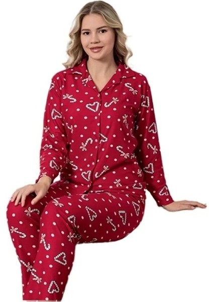 Serel Collection Kadın Pijama Takımı Sıcak Tutan Yumuşak Dokulu Uzun Kollu Konfor modelleri