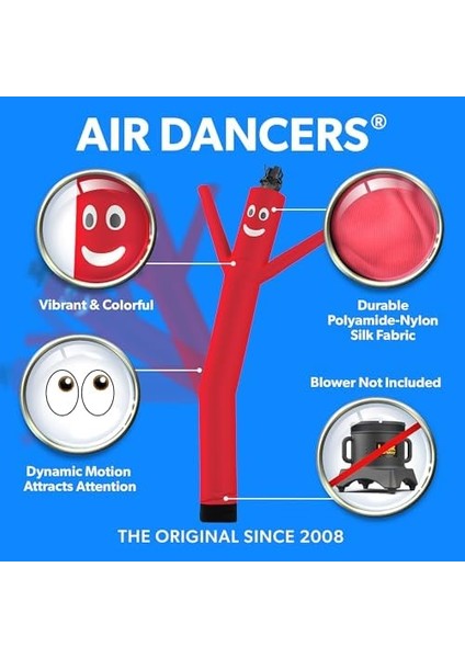 Lookourway Tüp Adam Şişirilebilir Hava Dansçı, Kırmızı, 10 Metre fiyatları