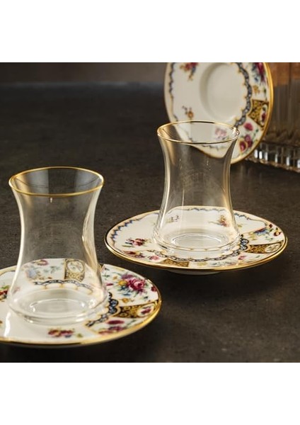 Sandro Moreno 1453 Antik Rose 12 Parça Altı Kişilik Çay Seti 110 ml modelleri
