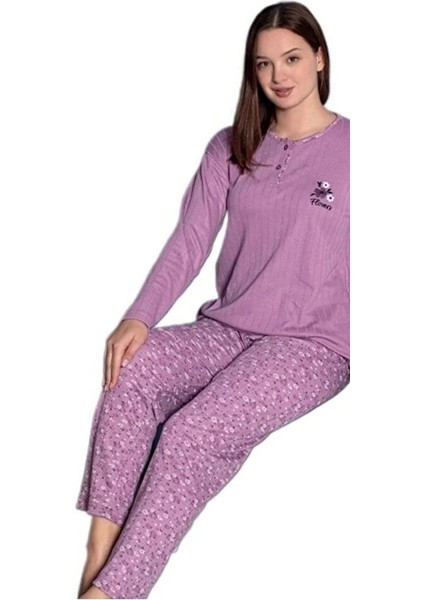 Mina Collection Kadın Pijama Takımı Uzun Kollu Yumuşak Dokulu Esnek ve Rahat Ev Giyim S/2xl fiyatları