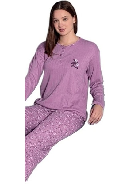 Mina Collection Kadın Pijama Takımı Uzun Kollu Yumuşak Dokulu Esnek ve Rahat Ev Giyim S/2xl modelleri