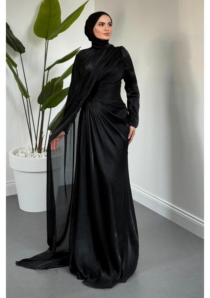 Mari Jan Jan Kumaş Balık Abiye Siyah fiyatları