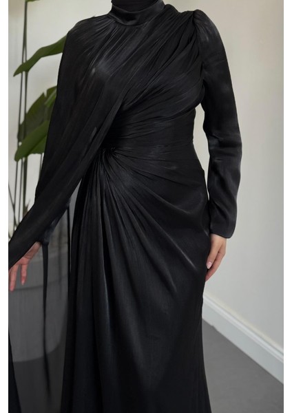 Mari Jan Jan Kumaş Balık Abiye Siyah fırsatları