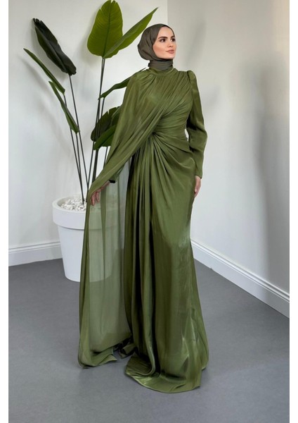 Mari Jan Jan Kumaş Balık Abiye Haki fiyatları