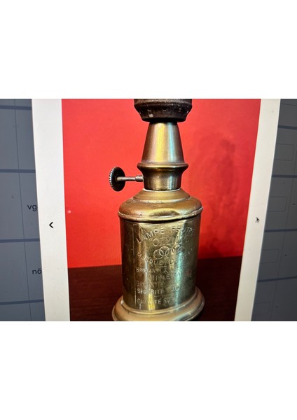 Fransız Pirinç Gaz Lambası 24 cm Boyunda fiyatları