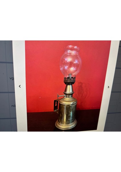 Fransız Pirinç Gaz Lambası 24 cm Boyunda fırsatları