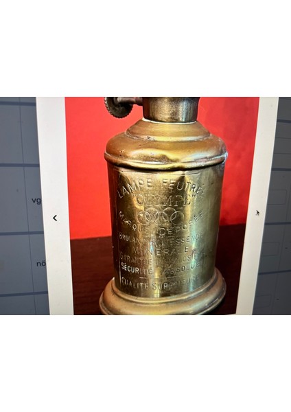 Fransız Pirinç Gaz Lambası 24 cm Boyunda indirimleri