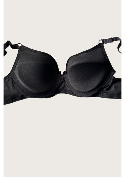 Siyah-Beyaz 2'li Mikro Kumaş Push Up Dolgulu Balenli Günlük Destekli Sütyen fiyatları