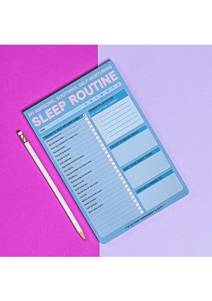Uyku Rutin Pedi, Uyku Kontrol Listesi, 15,24 x 22,86 cm