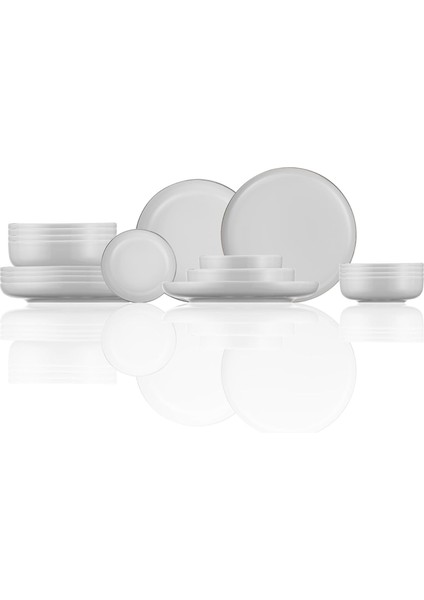 Porselen 18 Parça 6 Kişilik Yemek Takımı Platin modelleri