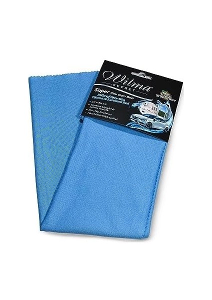 Secret Çok Amaçlı Mikrofiber Cam Bezi 50 x 60 cm - Mavi - Temizlik Bezi - Bilgisayar Bezi - Mikrofiber Ekran Bezi