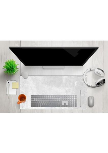 Mikrofiber Dekoratif Mouse Pad, 7mm Kalınlık, Kaygansız Taban, Leke Tutmaz, Su Geçirmez, Ofis Aksesuarı (Gri, 40X80CM) fiyatları