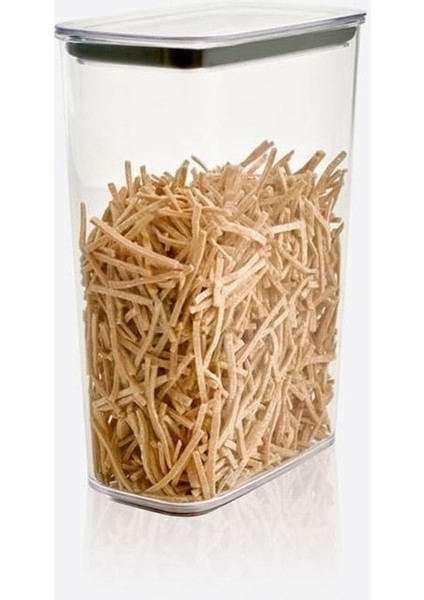 Şeffaf Mika Sızdırmaz Vakumlu Erzak Kabı, Dikdörtgen, Bakliyat ve Kuruyemiş Saklama Kabı, Gıda Tazeliğini Koruyan Dayanıklı Mutfak Aksesuarı (4 Lü Set)