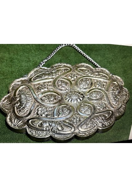 Gümüş Duvar Aynası 14 cm 11 cm 1 cm Ölçülerinde - 94LJK2