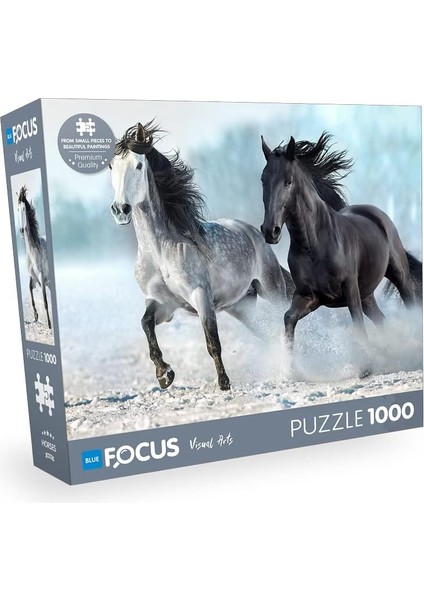 Blue Focus 1000 Parça Puzzle - Horses (Atlar)