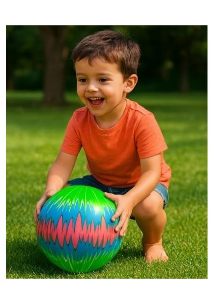 Mta -Tech Renkli Oyun Topu – Şişme, Dayanıklı, Çocuklar Için Spor ve Eğlence Oyuncak Topu | Plaj, Bahçe, ve Havuzda Kullanıma Uygun, 1 Adet Top Şişirme Iğnesi Hediye