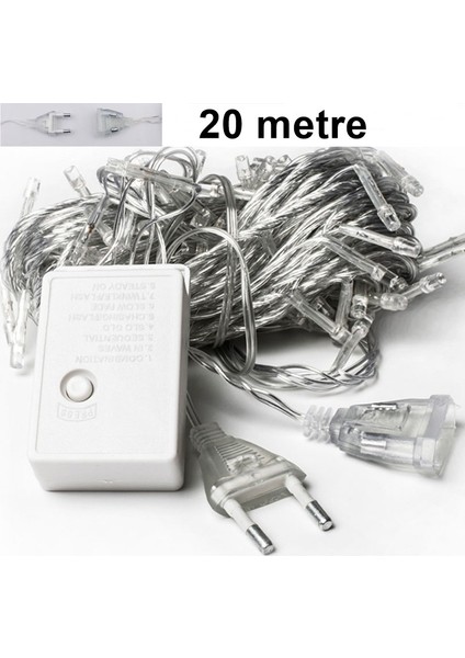 Saçaklı Perde LED - 45 , 55 ve 65 cm Saçaklı Modlu Dekoratif LED Süsleme Ledi 20 Metre fiyatları