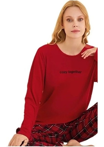 Mina Collection Kadın Pijama Takımı Uzun Kollu Yumuşak Dokulu Esnek ve Rahat Ev Giyim S/2xl modelleri