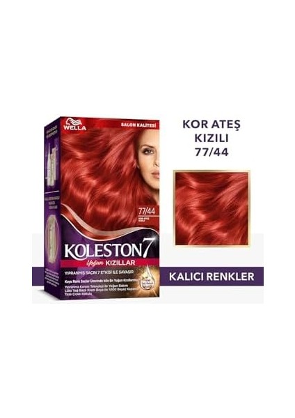 Wella Koleston Supreme Saç Boyası 77/44 Kor Ateş Kızılı fiyatları
