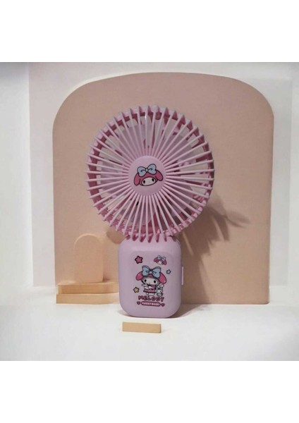Small Sanrıo Mini Çok Renkli Sevimli Karakterler Mini El Fanı(Mor) modelleri