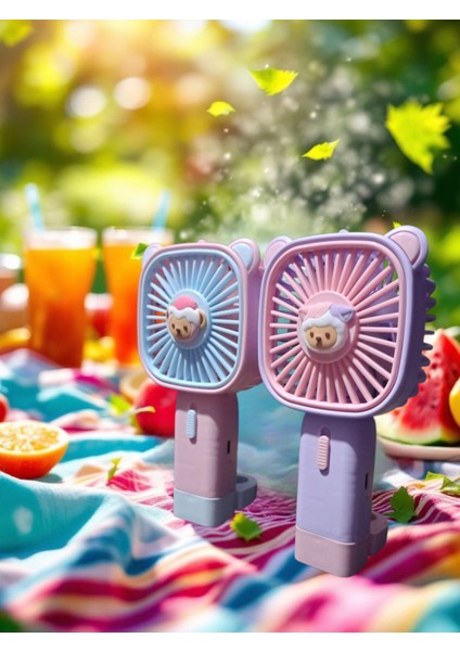 Mini El ve Masa Fanı(Mavi & Yeşil & Pembe & Mor)