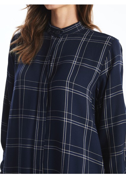 Yeni Sezon Hakim Yaka Ekose Kadın Gömlek Tunik fırsatları