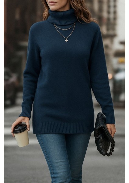 Kadın Uzun Kollu Balıkçı Yaka Triko Bluz modelleri