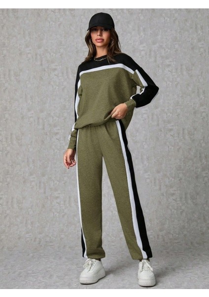 Kadın Uzun Kollu Şerit Detay Eşofman Takım indirimleri