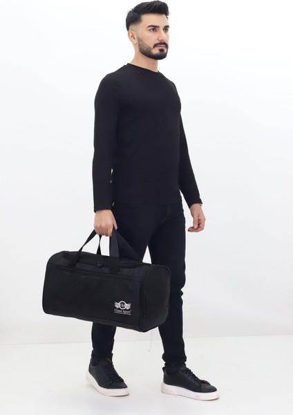Siyah Spor ve Seyahat Çantası – Ayakkabı Bölmeli, Su Geçirmez, Omuz Askılı Antrenman Çantası fırsatları