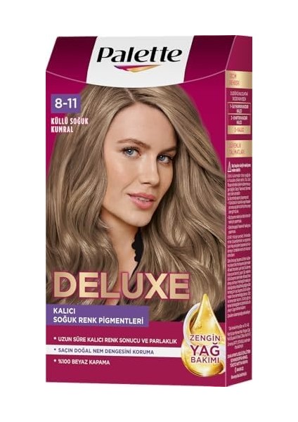 Palette Deluxe Saç Boyası 8-11 Küllü Soğuk Kumral 50 Mililitre