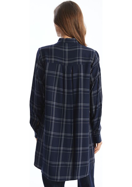 Yeni Sezon Hakim Yaka Ekose Kadın Gömlek Tunik indirimleri